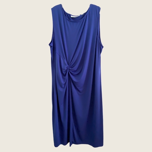 Avenue Dresses & Skirts - Avenue Twist Knot Sleeveless Midi Dress Blue 26/28